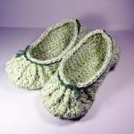 Women's House Shoes, Slippers, Green..