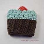 Crochet Coffee Cozy - Cupcake- Chocolate, Mint..