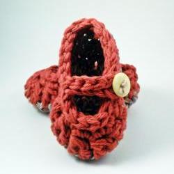 Red Baby Booties, Mary Jan..